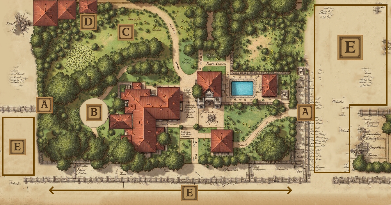 Mapa medieval de Villa Serena